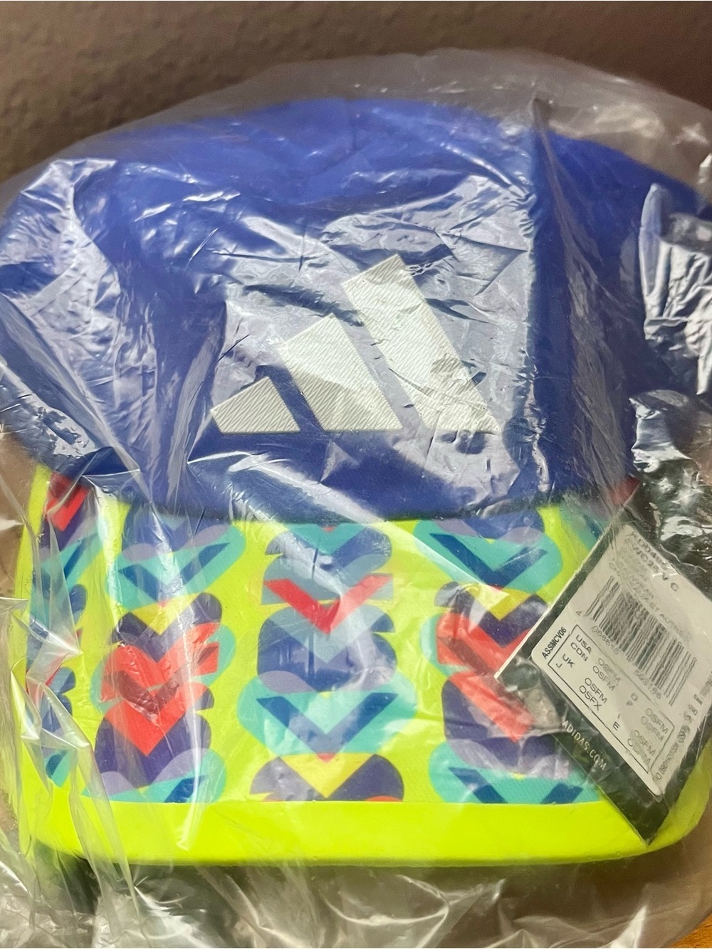 Adidas FIFA World Cup Blue & Neon Pattern Cap- brand new